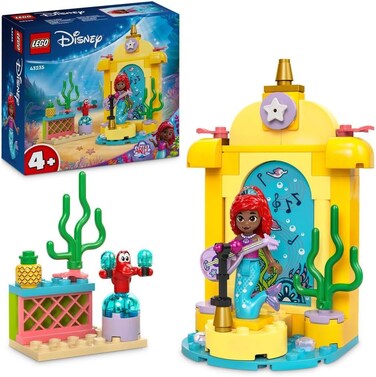 Lego ǀ Disney Princess Ariel&rsquo;S Music Stage, Buildable Toy For Kids, with A Mini-Doll Character and Sebastian Animal Figure, Fun Gift Idea For Tv Show Fans, 4 Plus Year Old Girls and Boys 43235
