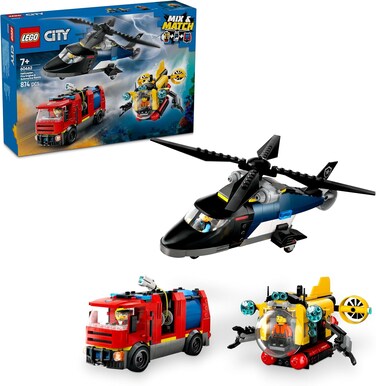 LEGO City Helicopter, Firetruck &amp; Submarine 60462