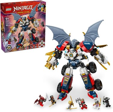 Lego Ninjago 4In1 Zane&rsquo;S Ultra Combiner Mech Toy - Rebuilds Into A Jet, Car Model, Dragon &amp; Ninja Figure - Incl. 6 Minifigures For Role Play - Building Set For 9+ Year Old Boys &amp; Girls - 71834