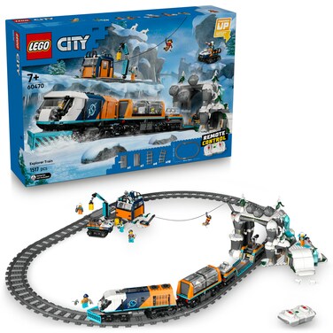 LEGO City Explorers&rsquo; Arctic Polar Express Train 60470 Building Set (1517 Pieces)