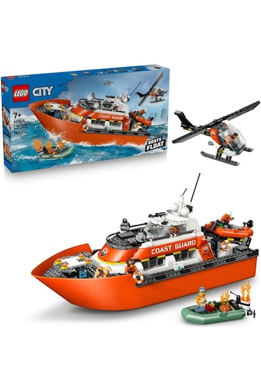 LEGO City Coast Guard Rescue Boat &amp; Helicopter