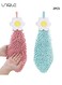 2 Pack Fuzzy Ball Hand Towel&iuml;&frac14;&OElig;Cute Flower Hanging Hand Towels for Kitchen with Loop,Bathroom Hand Towels Hanging&iuml;&frac14;&OElig;Kids Hand Towels&iuml;&frac14;&OElig;Multi-Function Washcloth &iuml;&frac14;&circ;Pink/Blue&iuml;&frac14;&permil;