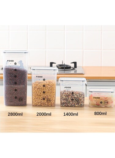Good Quality Food Storage Container Set!1X800ml, 1X1400ml, 1X2000ml, 1X2400ml
