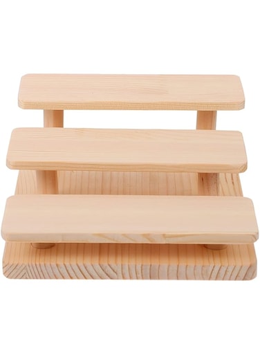 BPA Wood Eyeglasses Display Shelf 3 Layers Wooden Sunglasses Rack Spectacle Display Holder Glass Showcase Jewelry Figurine Storage Rack for Optician Doll