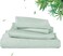 Home 4 Piece 100% Rayon Derived from Bamboo Cooling Queen Size Bedding Sheet Set, Luxury Silky Soft Breathable for Hot Sleeper, Includes 1 Fitted Sheet (150cm x 200cm) with 40 cm deep pocket,1 Flat Sheet (230cm x 260cm) and 2 Standard Pillowcases (50cm x 75cm), Sage Green