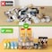 Food Storage and Organization Bins, Organiser Bins Stackable Storage Container with Removable Divider, Clear Plastic Bins for Pantry, Kitchen, Fridge, 4 Compartment Holder Packets - Pack of 1