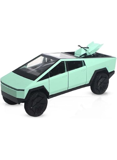 Boy Toy Tesla Pickup Truck 1:24 Cyber Truck Die-cast Metal Model Car, with Sound and Light, Pull Back, Suitable for Children and Adults and Above as Birthday Gifts (Multicolor)