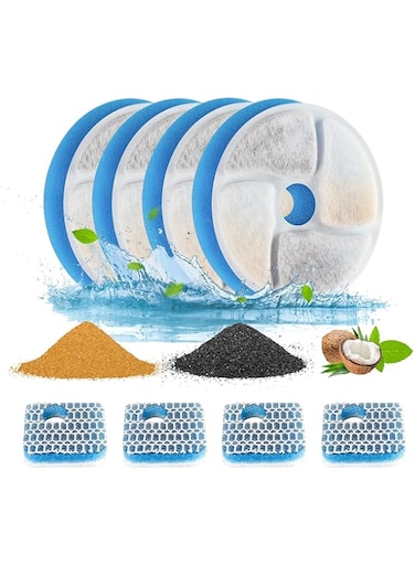 MISFANS Cat Water Fountain Filter Pet Water Fountain Replacement Filter 3 Pack Suitable for Jorking 74oz/2.2L Automatic Cat Fountain