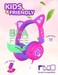 iClever Kids Headphones, LED Light Up Cat Ear, 85dBA Safe Volume, Stereo Sound Toddler Headphones, Foldable 3.5mm Wired Kids Headphone for Tablets School Travel
