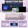 YUNZII B75 PRO Wireless Mechanical Keyboard,75% Creamy Gaming Keyboard Gasket Hot Swap Custom with Knob,Pre-lubed Switches RGB,Bluetooth/Type-C/2.4G (Milk Switch,Purple)
