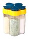 5 in 1 Travel Spice Shaker, Compact, Airtight &amp; Convenient for Camping, BBQs, Kitchen, Hiking, Travel and Kitchen, Moisture Proof Spice Containers, Essential for Home use (Blue)