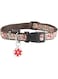 Bobby Flower Nylon Dog Collar, Red (S)