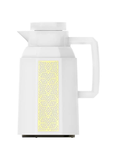 Royalford 1L Vacuum Flask RF12136 with Pink Glass Inner and PP Outer Body Hot or Cold, Asbestos-Free and Hygienic Leak-Proof and Portable Design Suitable for Indoor and Outdoor 33.5 Oz