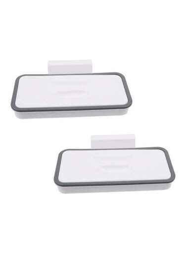 Trash Bag Holder Set Grey/White 5.5x17cm
