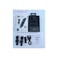 Wireless Lavalier Microphone Set with USB-C Adapter, Dual Mic System for Smartphones, Black