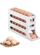 Four-Layer Egg Storage Rack, Gravity Fed Egg Holder, Refrigerator Egg Storage Box, 4 Tier Rolling Egg Holder Dispenser, Auto Rolling Egg Holder for Fridge, Space Saving Egg Tray