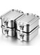 4 PCS Stainless Steel Bento Boxes &acirc;&euro;&ldquo; 550 ML Food Storage Containers with Lockable Leak-Proof Clips &acirc;&euro;&ldquo; Portable Metal Lunch Boxes for School, Work, Picnic &amp; Camping &acirc;&euro;&ldquo; Reusable, Dishwasher Safe Lunch Snack Containers