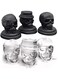 SLGOL Ice Cube Tray 3D Skull Ice Cube Mold, 3 Pack Food-Grade Silicone Skull Mold Easy Release Skull Ice Ball Maker for Chilled Whiskey Cocktails Drinks (Black)