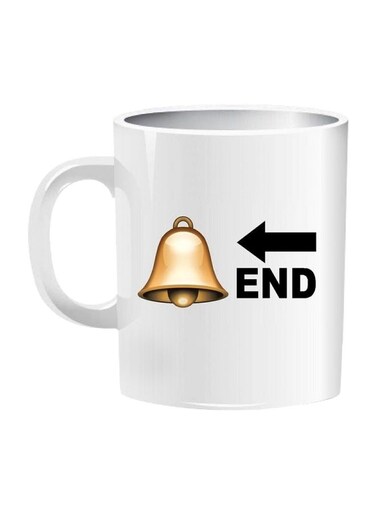 Emoji Printed Mug White/Gold/Black