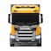 The Toys Home Licensed Scania P410 Dump Truck Toy with LED Lights Friction Powered Tipping Dump Bed Construction Vehicle Yellow and Grey