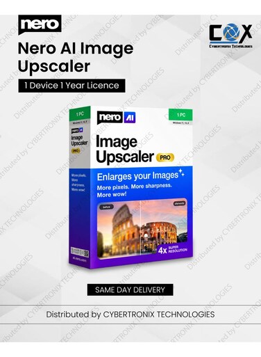 Nero AI Image Upscaler   1 Device for 1 Year   Digital License
