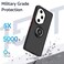 Honor 300 Ultra Case Cover Metal Ring Holder Grip Kickstand Car Magnetic Mount Shockproof Matte Hard Back Bumper Case for Honor 300 Ultra 5G Blue