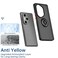 Honor 300 Ultra Case Cover Metal Ring Holder Grip Kickstand Car Magnetic Mount Shockproof Matte Hard Back Bumper Case for Honor 300 Ultra 5G Blue