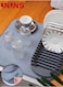 Rack And Microfiber Dish Drying Mat,Space-Saving Drain Rack For Easy Storage,Kitchen Ware Storage With Dish Rack