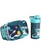 Twisoo Kids Space Lunch Box and Water Bottle Combo Set - 1800ml Leakproof 3-Compartment Lunchbox with Spoon, BPA-Free Food Grade Plastic, 500ml Spillproof Water Bottle for School (Blue)