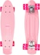ZIGGY 22" LED Light-Up Skateboard for Kids  Mini Cruiser for Girls &amp; Boys with PU Lighted Wheels, ABEC-5 Bearings &amp; Aluminum Trucks &ndash; Pink