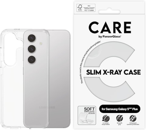 Panzerglass Care Fashionable Case For Samsung Galaxy S25 Plus, Slim Design, Smooth Grip, Enhanced Camera Protection, Recycled Materials, ESG Certified, Let Your Phone&#39;s True Color Shine, X-Ray
