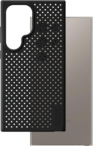 Panzerglass Care Feature Heat Beat Case, Qi Compatible For Samsung Galaxy S25 Ultra, Slim &amp; Strong, Heat Dissipation, Enhanced Camera Protection, Lightweight Design, Recycled Plastic, Black