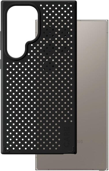 Panzerglass Care Feature Heat Beat Case, Qi Compatible For Samsung Galaxy S25 Ultra, Slim &amp; Strong, Heat Dissipation, Enhanced Camera Protection, Lightweight Design, Recycled Plastic, Black