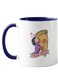 Piece True Love Pizza Printed Mug Navy Blue/White
