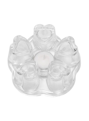 Piece Tea Pot Glass Heat Flame Resistant Warmer Clear