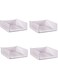 Wardrobe Organizers and Storage Box,U-HOOME 4-Pack Plastic Cupboard Organizer Stackable Baskets Closet Containers Cubes Organiser, Bedroom Laundry Fold Pull Out Drawer Dividers for Clothes (Small)