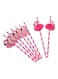 Flamingo Paper Straws Pink/White
