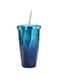 ELECDON 16oz Tea Cup Insulated Coffee Mug, Stainless Steel Tumbler with Lid and Straw, Vacuum Insulated Tumbler Cup, Double Wall Coffee Tumbler, Travel Mug, Colorful irregular (Dream ocean)