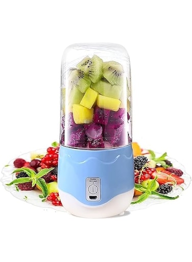 FITTO Mini Portable Blender 400ml, USB Rechargeable with 2000mAh Battery, Leakproof Design, Easy to Clean, Ideal for Smoothies, Protein Shakes, and Fruit Juices on the Go