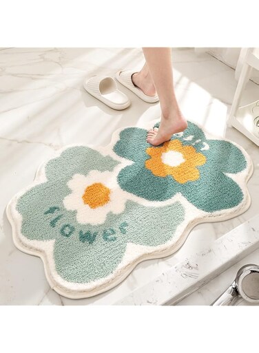 Eschur Non-Slip Bath Mat, Bathroom Floor Mat Super Soft and Water Absorbent, Machine Washable Microfiber Bathroom Rug for Bathroom, Shower, Bedroom, Kitchen, Doorway (50 * 80CM)