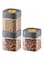 NALACAL 750ML Airtight Glass Storage Containers, 3 Pack Storage Containers with Threaded port and Recordable storage time Lid, Kitchen Organization and Storage