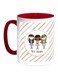 Best Friends Printed Coffee Mug Red/White/Green 11ounce