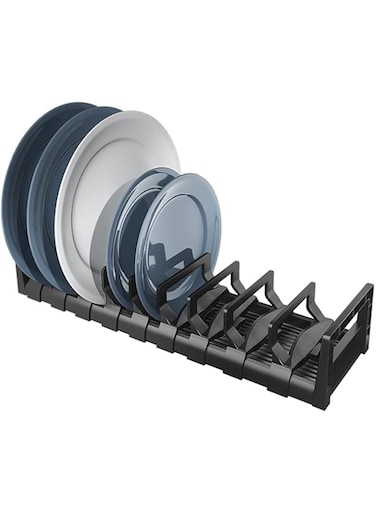 ECVV Alumium Dish Rack, Kitchen Small Bowl Drainer, Cabinet Storage Shelves, Plate Dish Bowl Rack Space Multifunction Kitchen Organizers