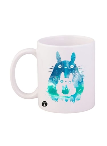 Studio Ghibli Printed Mug White/Blue 12ounce