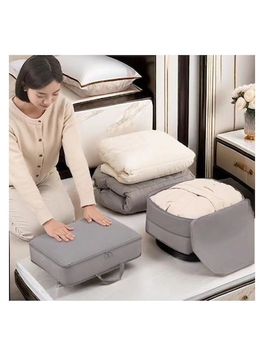 2 Pieces Travel Luggage Organizer for Carry On Luggage, Space Saving Compression Storage Bags for Clothes Organizer Travel and Home Use (Grey)