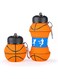 Sports Water Bottle, Kids Water Bottles Collapsible Basketball Shaped Design Portable Reusable Eco-friendly Shockproof Birthday Gifts For Boys Girls for School Travel Gym Leak Proof BPA Free 550ml