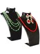 Ebify Jewelry Mannequin Bust Black 2 PCS - Elegant Necklace &amp; Earring Holder - Decorative Display Stand for Jewelry Necklace Holder Stand for Retail Stores, Jewelry Display Organnizer