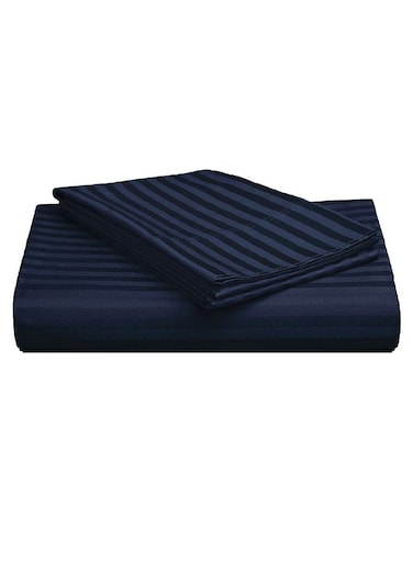 Cotton Single Striped Fitted Elastic Pack of 2 Bedsheet 90x190+15cm