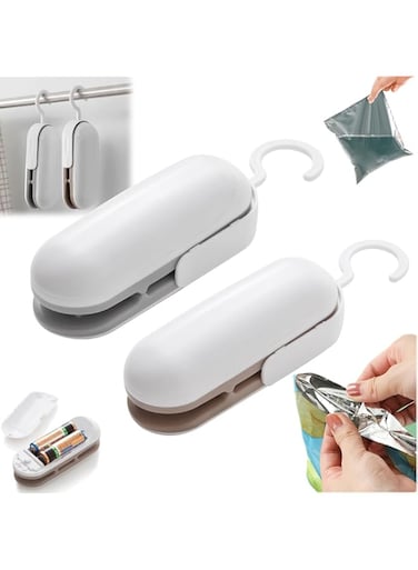 2 In 1 Portable Packet Sealer,Mini Chip Sealer Bag Sealer And Cutter Handheld Heat Vacuum Sealer（battery Not Included）