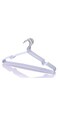 Metal Hangers For Shirt, Coat, Trousers Strong, Anti Slip &amp; Space Saving Rubber Coated, Pack Of 10 White 40cm